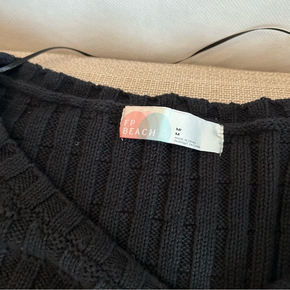 ✨ SALE✨ NEW Free People Kenzie Sweater Knit Set - Black Cotton Causal - Picture 5 of 5
